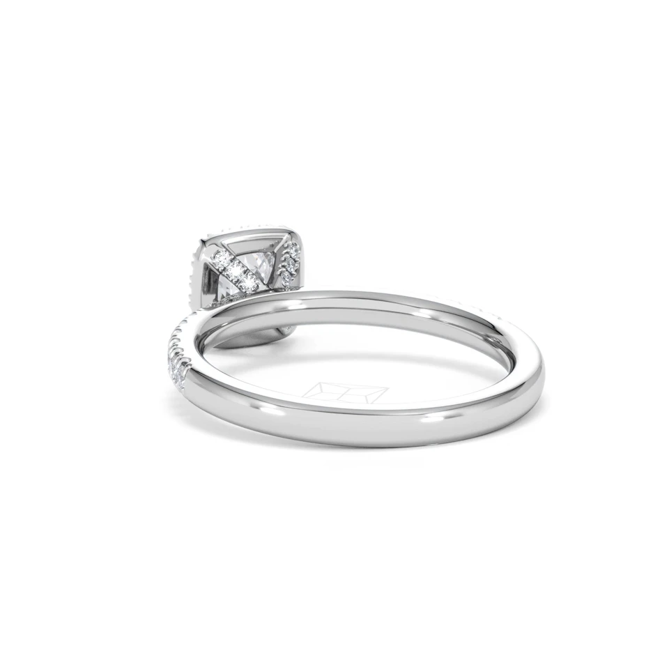Beatrice Diamond Halo Engagement Ring in Platinum 1ct G/SI2