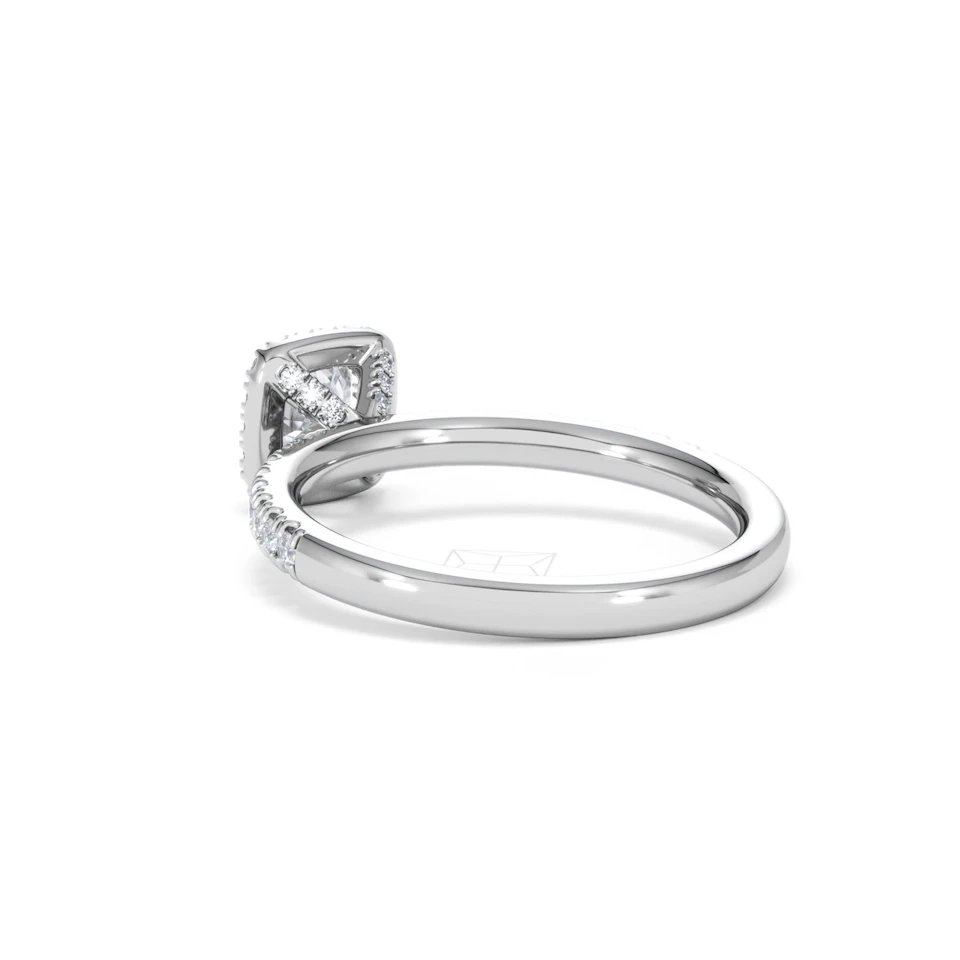 Beatrice Diamond Halo Engagement Ring 18K White Gold 1ct G/VS2