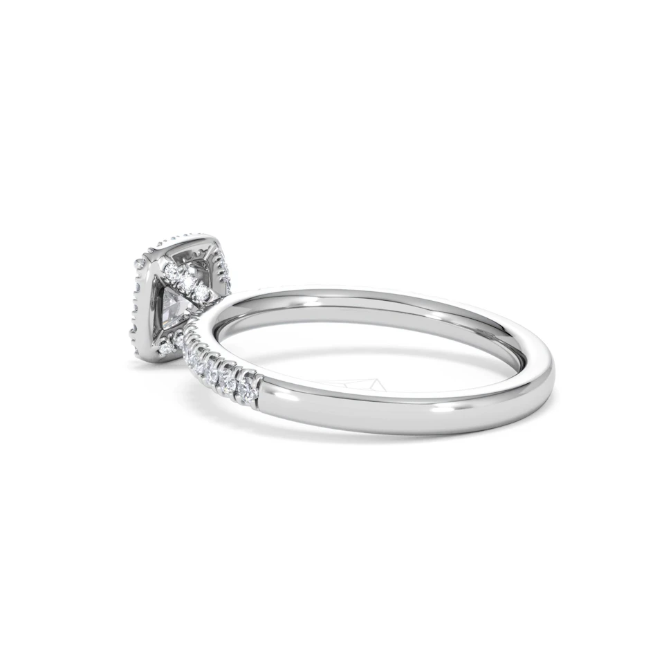 Beatrice Diamond Halo Engagement Ring in Platinum 1ct G/SI2