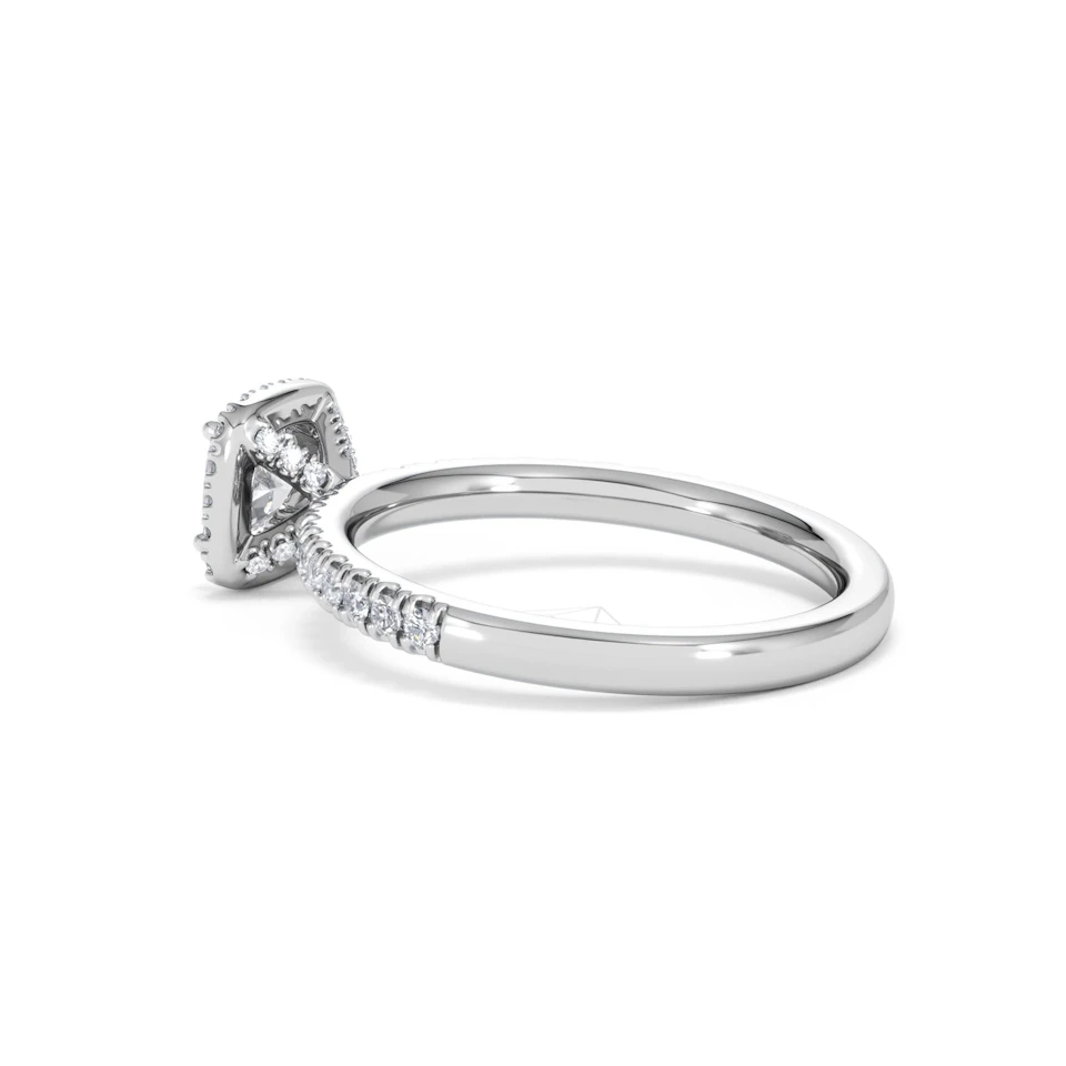 Beatrice Diamond Halo Engagement Ring in Platinum 1ct G/SI2