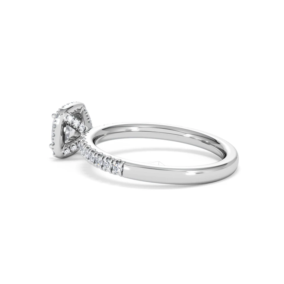 Beatrice Diamond Halo Engagement Ring in Platinum 1ct G/SI2