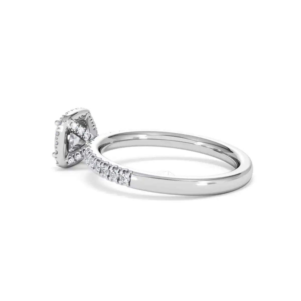 Beatrice Lab Diamond Halo Engagement Ring 18K White Gold 1ct F/VS1