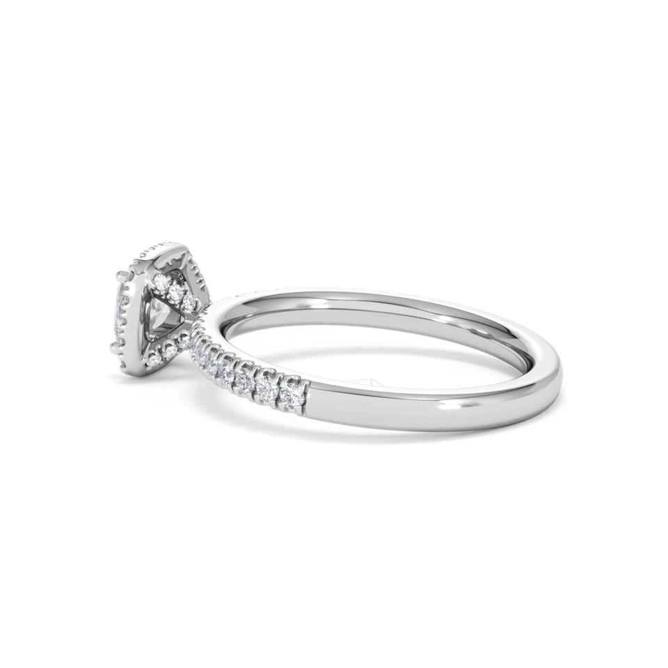 Beatrice Diamond Halo Engagement Ring in Platinum 1ct G/SI2