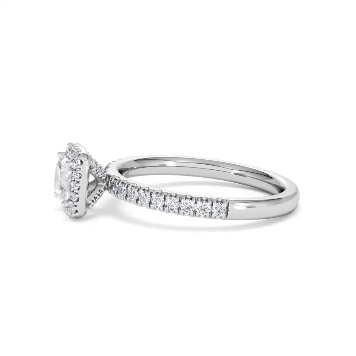 Beatrice Diamond Halo Engagement Ring in Platinum 1ct G/VS2