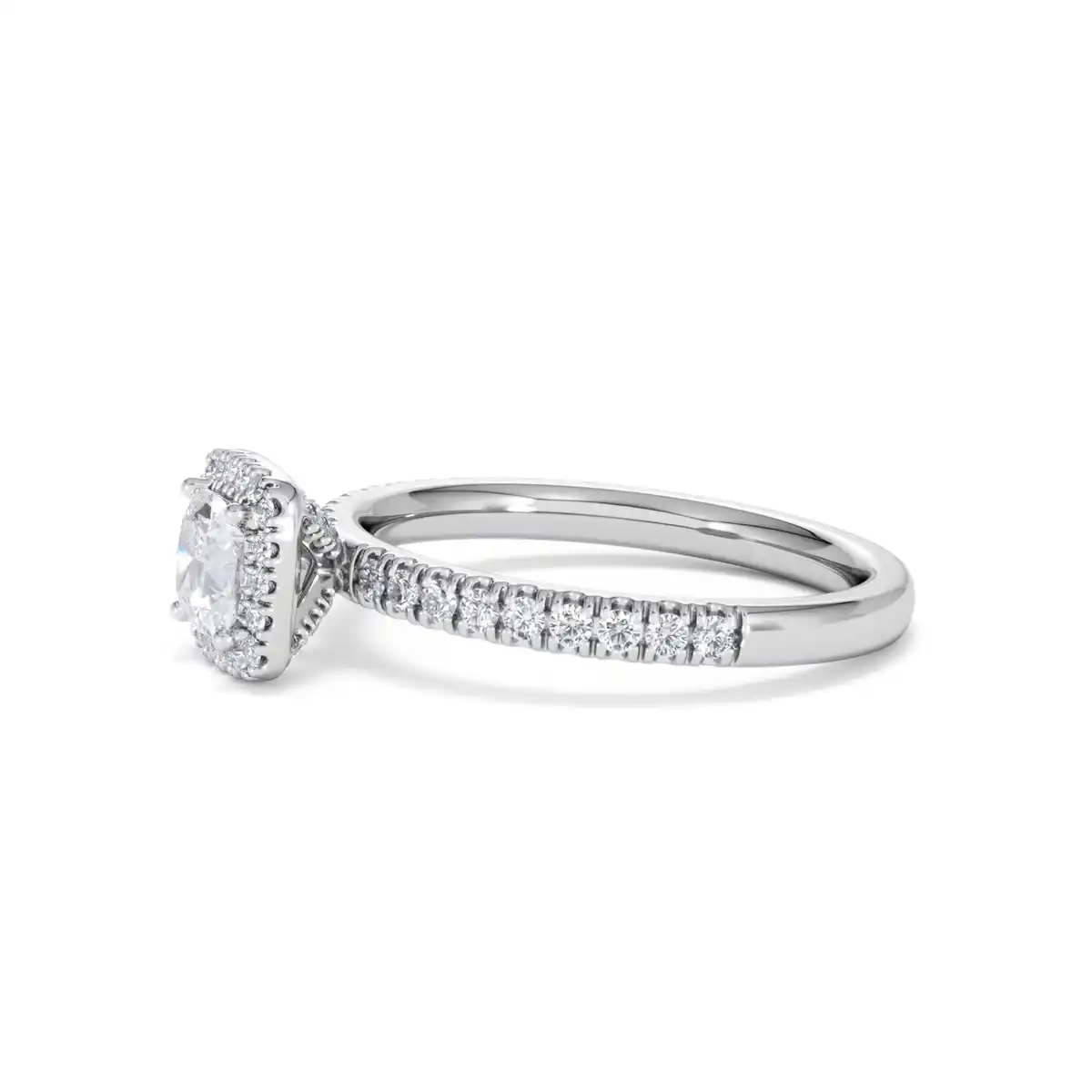 Beatrice Diamond Halo Engagement Ring in Platinum 1ct G/VS2