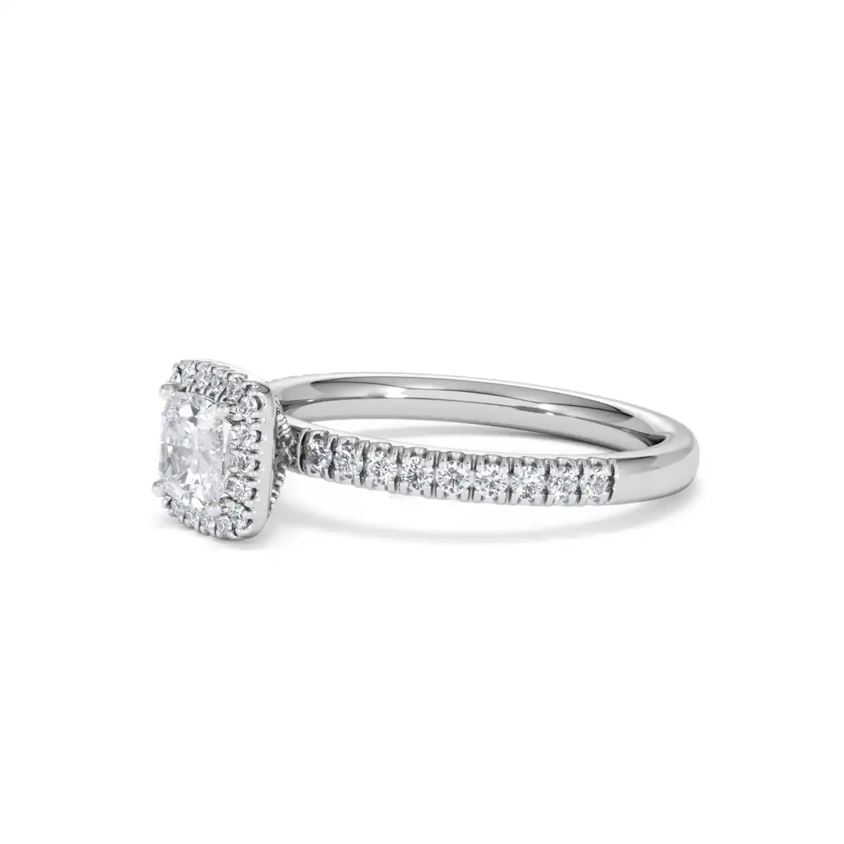 Beatrice Diamond Halo Engagement Ring in Platinum 1ct G/VS2
