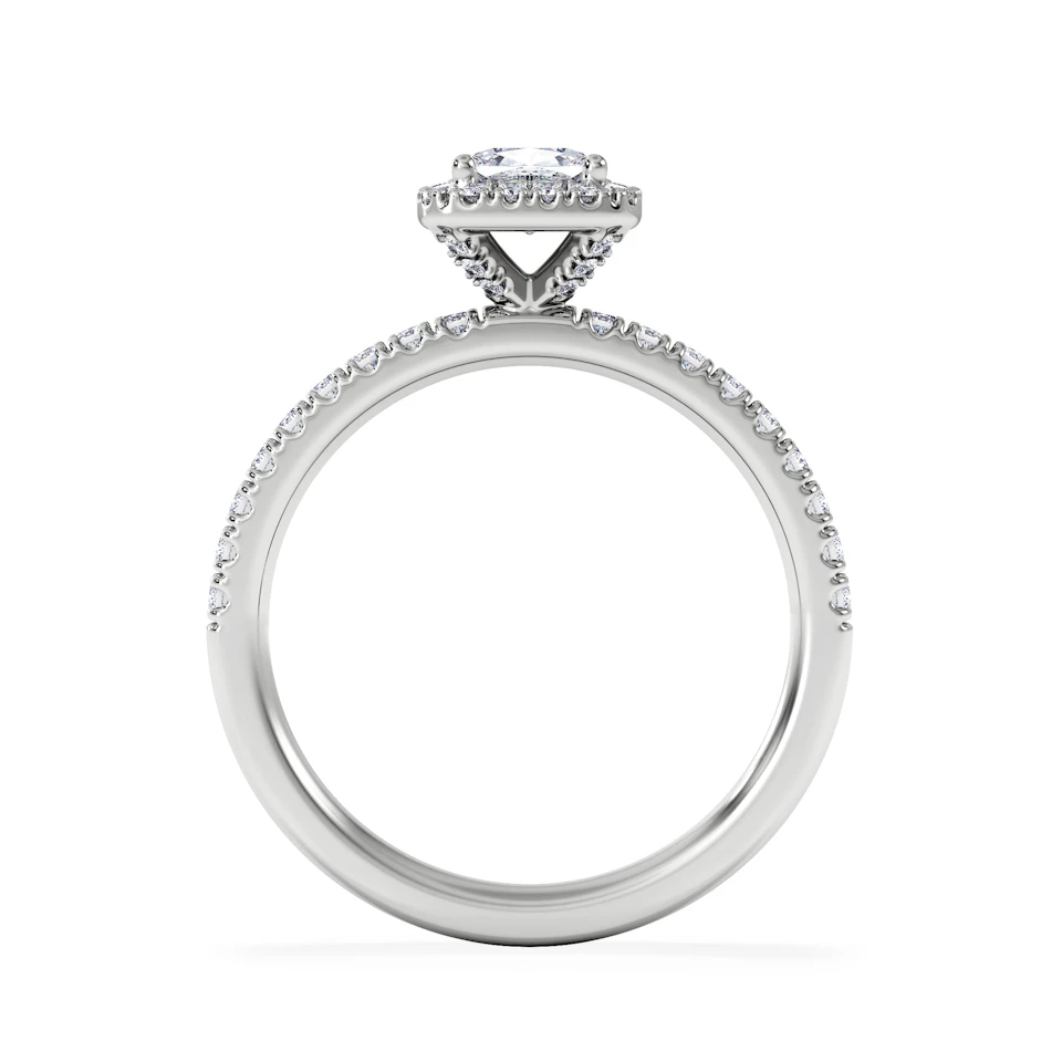 Beatrice Diamond Halo Engagement Ring in Platinum 1ct G/VS2