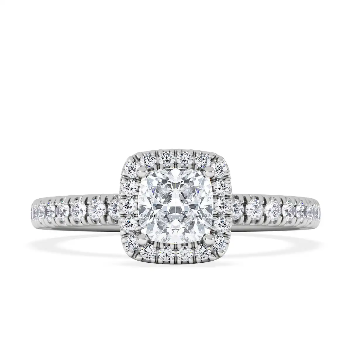 Beatrice Diamond Halo Engagement Ring in Platinum 1ct G/VS2