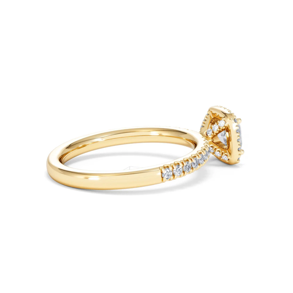 Beatrice Diamond Halo Engagement Ring in 18K Gold 1ct G/SI2