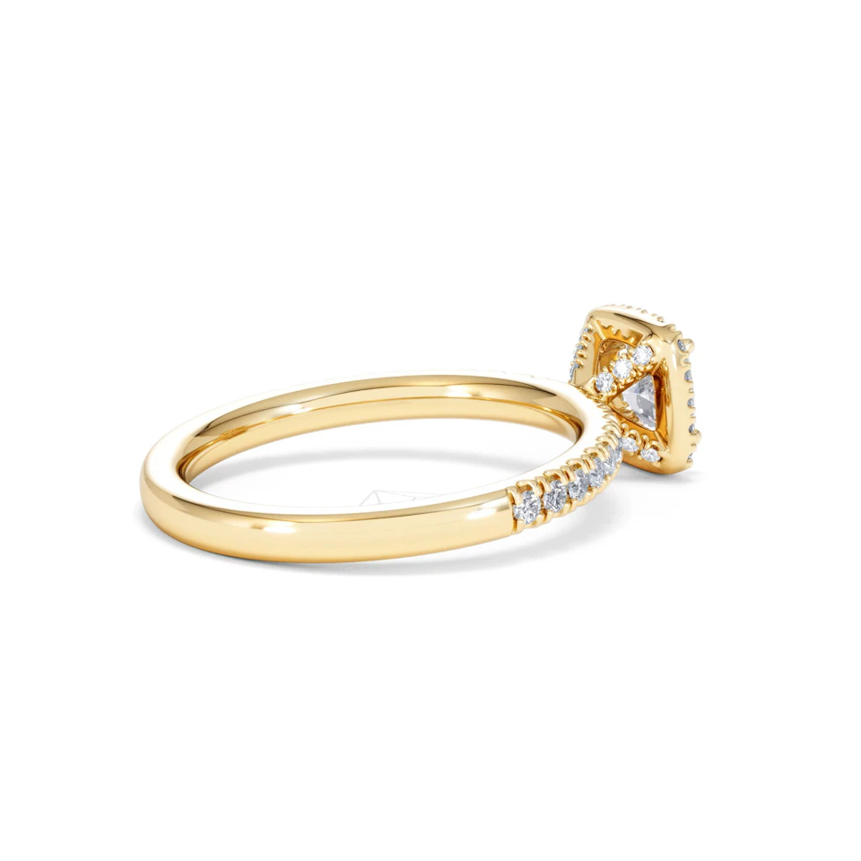 Beatrice Diamond Halo Engagement Ring in 18K Gold 1ct G/SI2