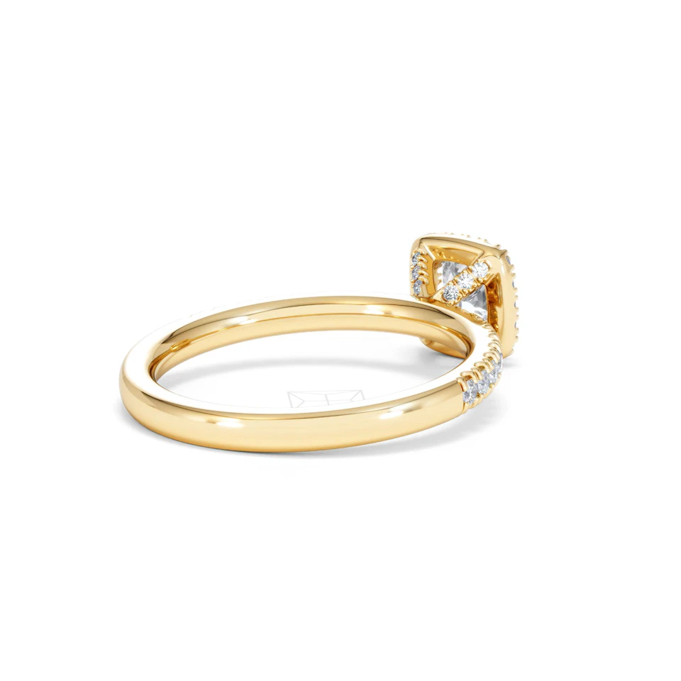 Beatrice Diamond Halo Engagement Ring in 18K Gold 1ct G/SI2