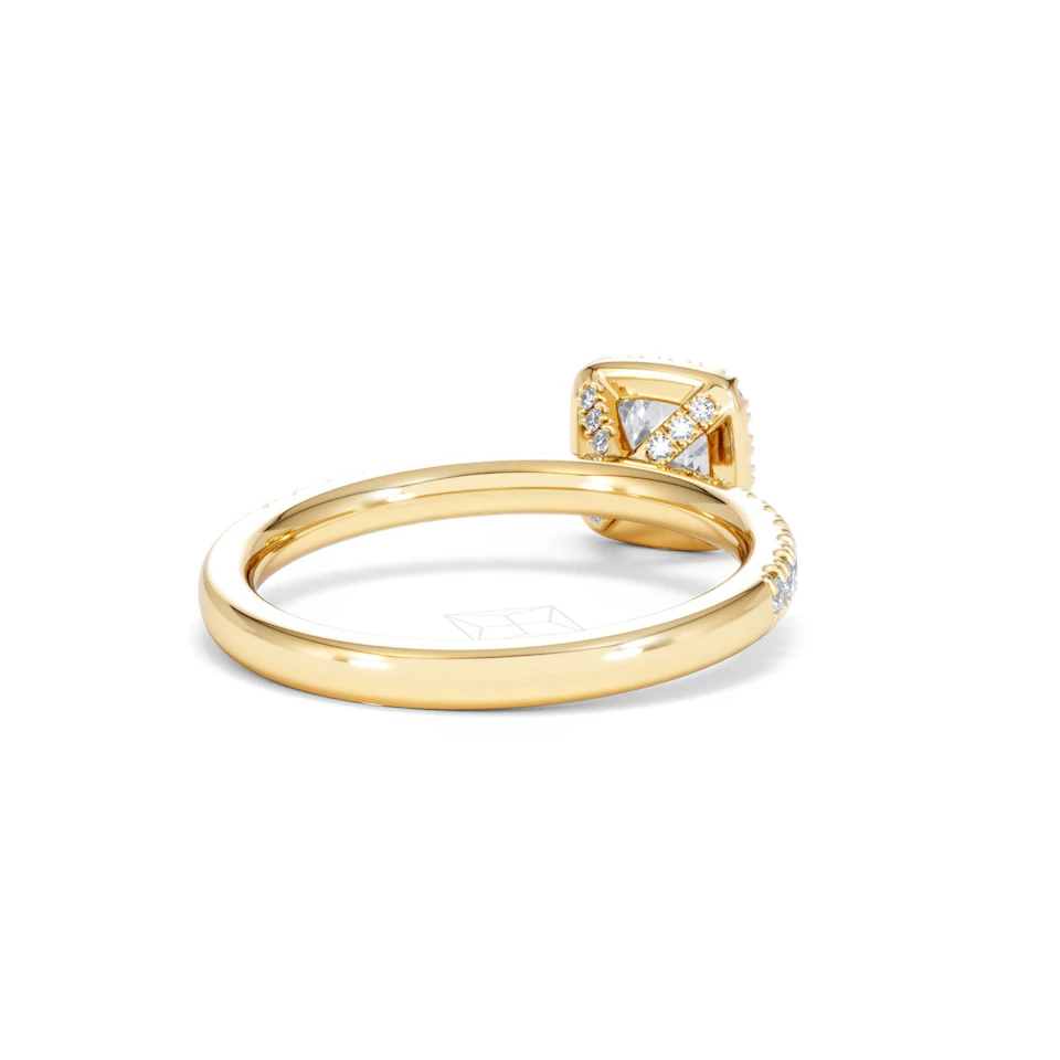 Beatrice Diamond Halo Engagement Ring in 18K Gold 1ct G/SI2