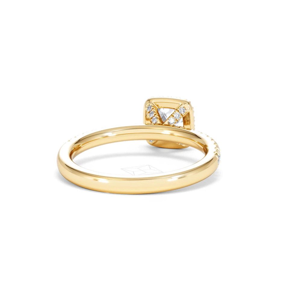 Beatrice Diamond Halo Engagement Ring in 18K Gold 1ct G/SI2