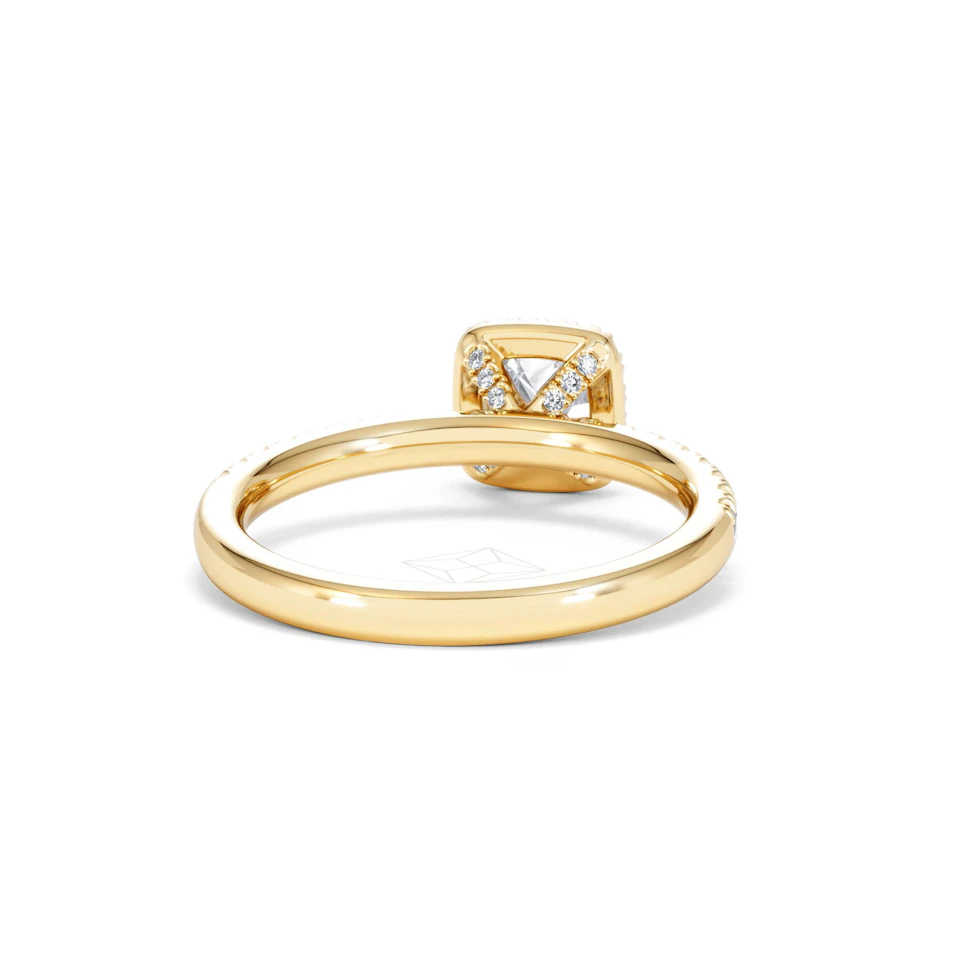 Beatrice Diamond Halo Engagement Ring in 18K Gold 1ct G/SI2