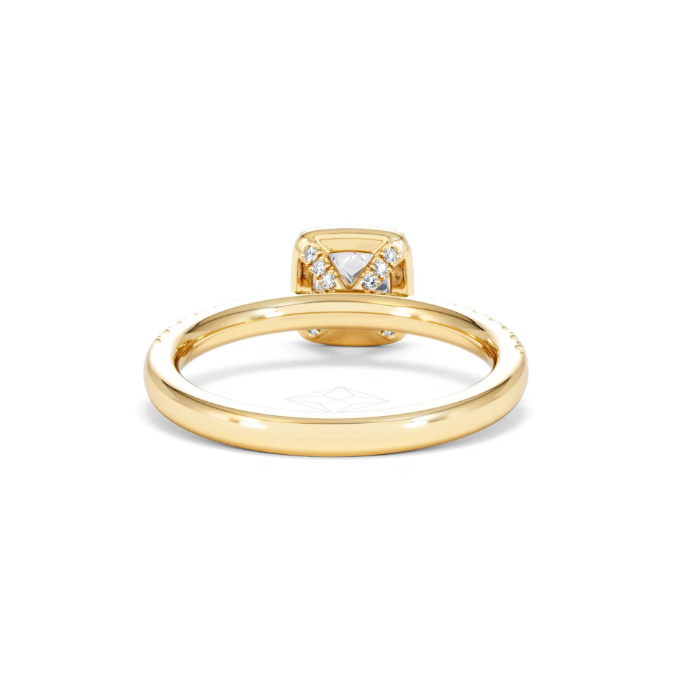 Beatrice Diamond Halo Engagement Ring in 18K Gold 1ct G/SI2