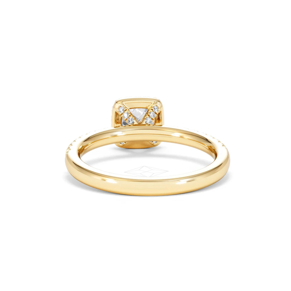 Beatrice Diamond Halo Engagement Ring in 18K Gold 1ct G/SI2