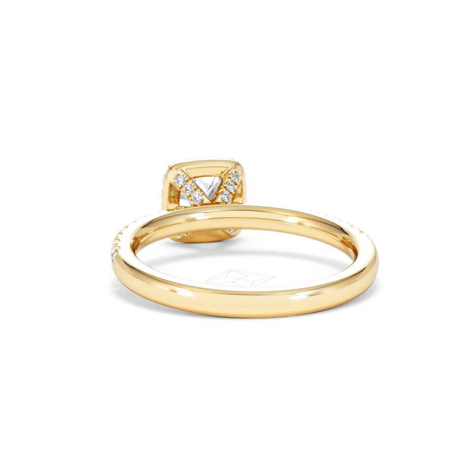Beatrice Diamond Halo Engagement Ring in 18K Gold 1ct G/SI2