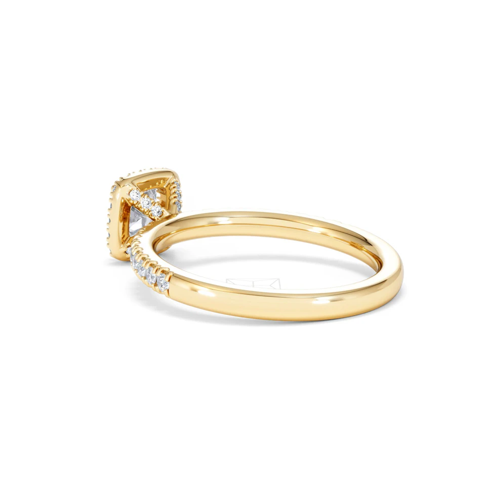 Beatrice Diamond Halo Engagement Ring in 18K Gold 1ct G/SI2