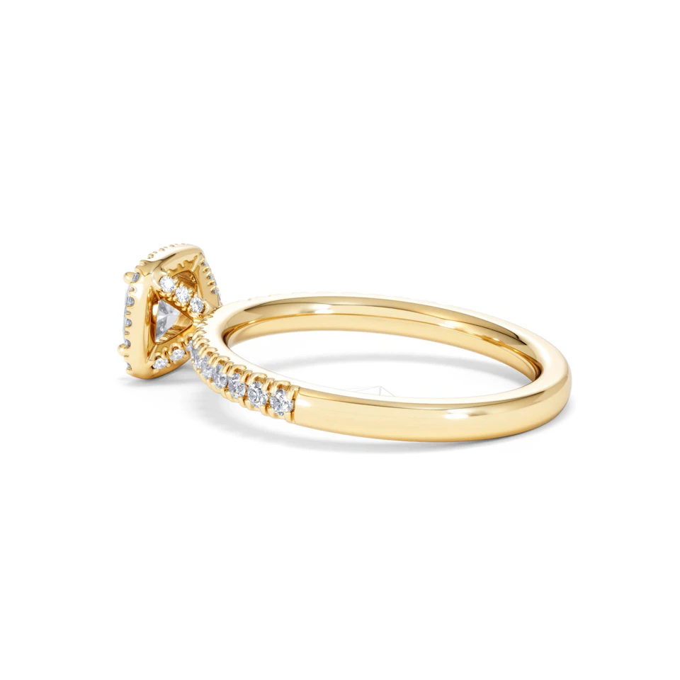 Beatrice Diamond Halo Engagement Ring in 18K Gold 1ct G/SI2