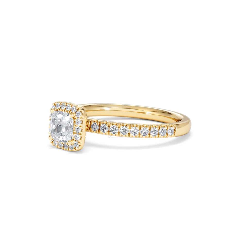 Beatrice Diamond Halo Engagement Ring in 18K Gold 1ct G/SI2