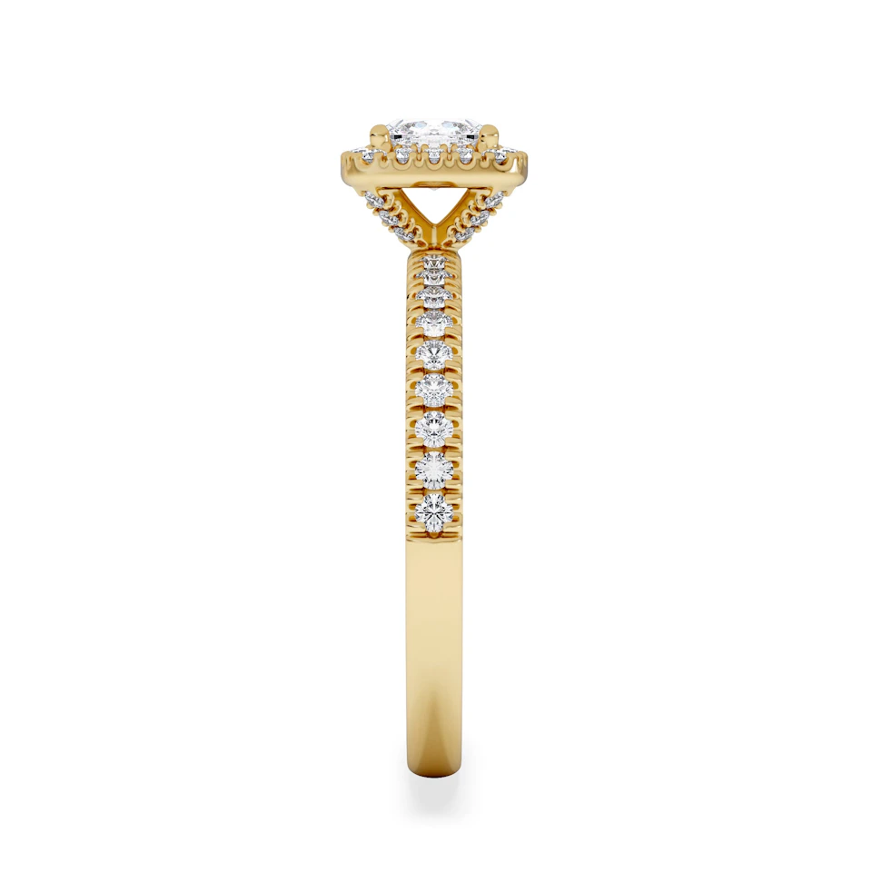 Beatrice Diamond Halo Engagement Ring in 18K Gold 1ct G/SI2