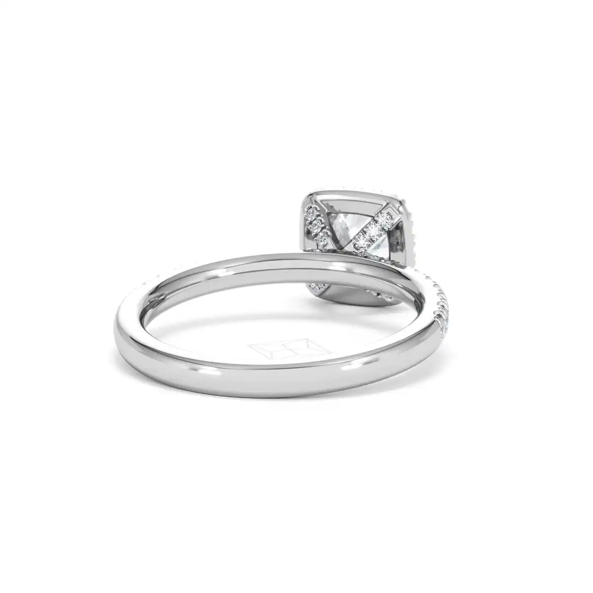 Beatrice GIA Diamond Halo Engagement Ring 18K White Gold 1.25ct G/SI2