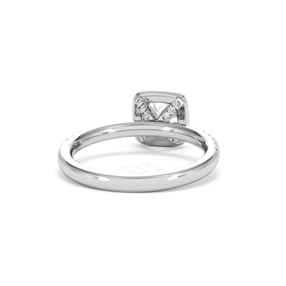 Beatrice GIA Diamond Halo Engagement Ring in Platinum 1.25ct G/VS2