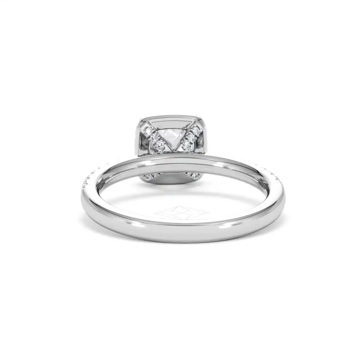 Beatrice GIA Diamond Halo Engagement Ring 18K White Gold 1.25ct G/SI2