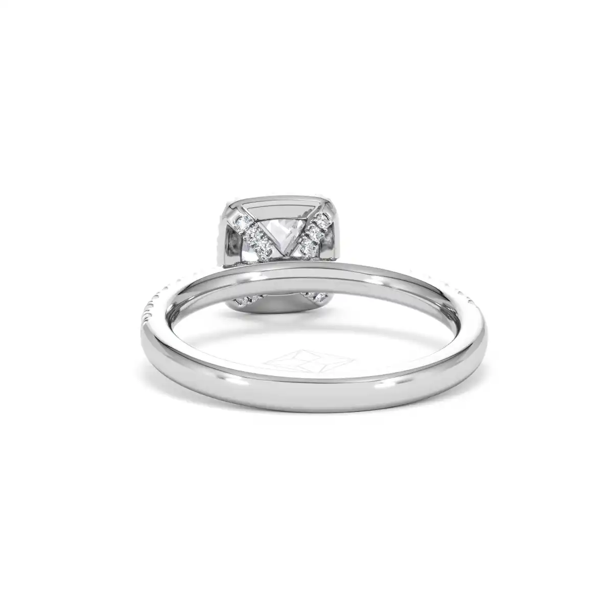 Beatrice GIA Diamond Halo Engagement Ring 18K White Gold 1.25ct G/SI2