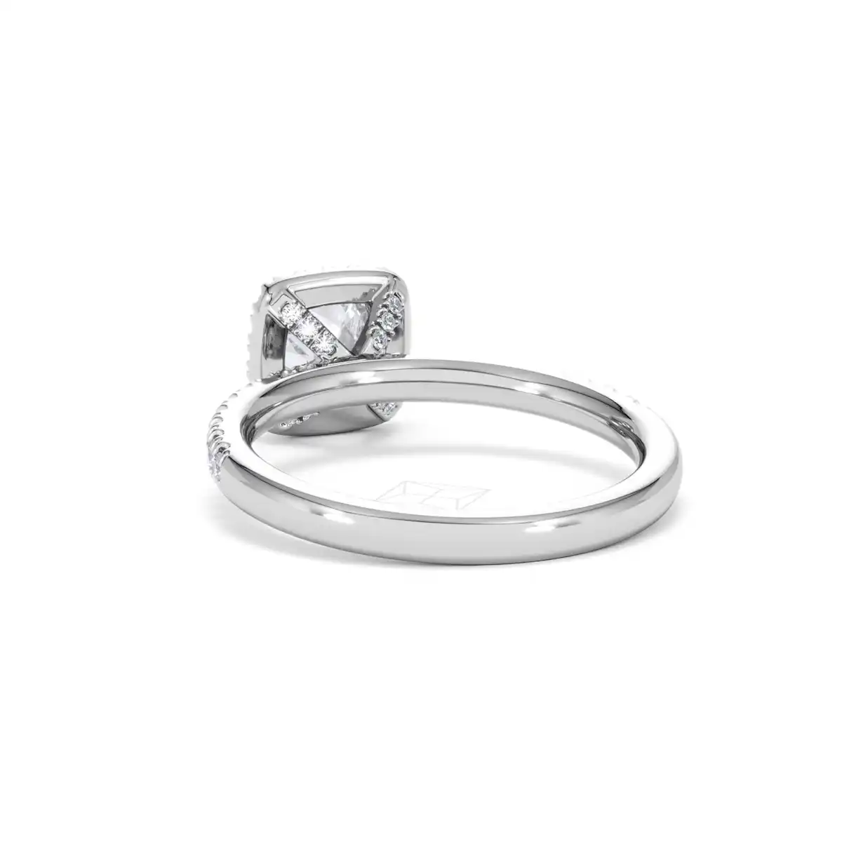 Beatrice GIA Diamond Halo Engagement Ring 18K White Gold 1.25ct G/SI2