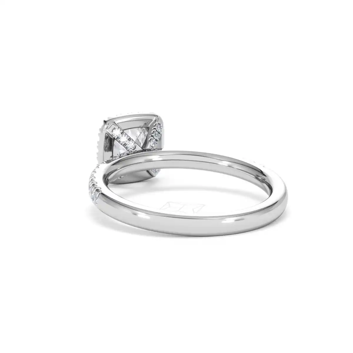 Beatrice GIA Diamond Halo Engagement Ring 18K White Gold 1.25ct G/SI2