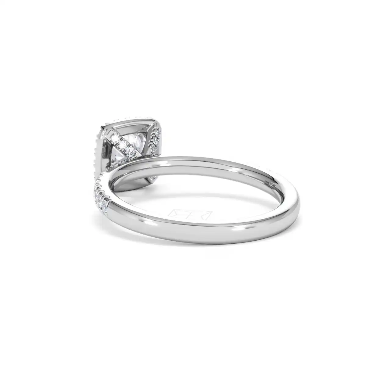 Beatrice GIA Diamond Halo Engagement Ring 18K White Gold 1.25ct G/SI2