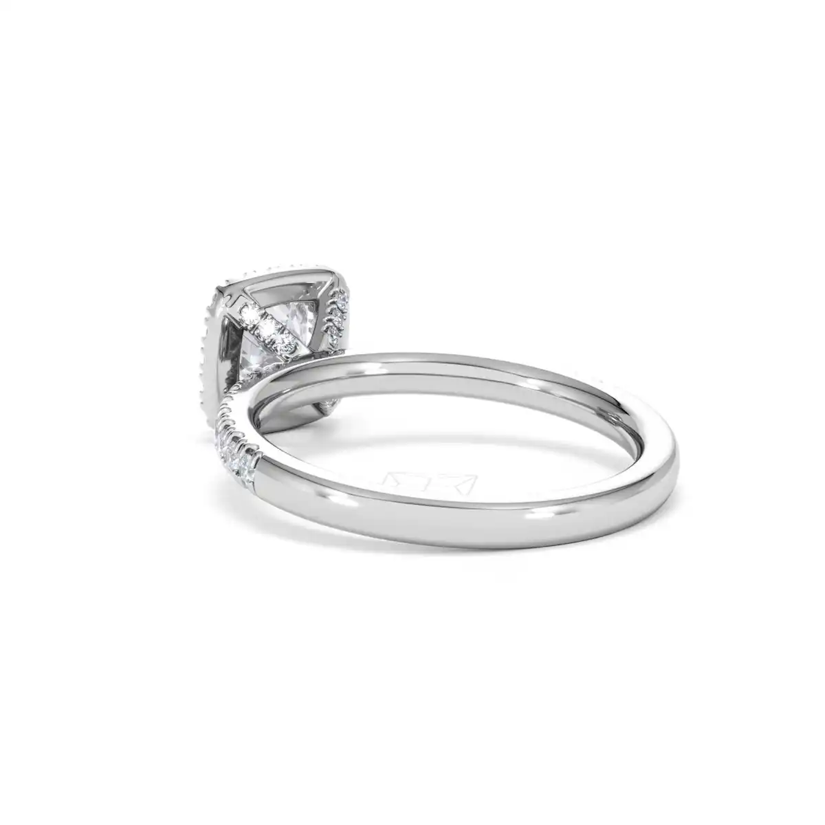 Beatrice GIA Diamond Halo Engagement Ring 18K White Gold 1.25ct G/SI2