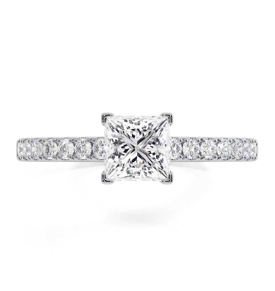 Katerina GIA Princess Diamond Engagement Ring Platinum 1.15ct G/SI1