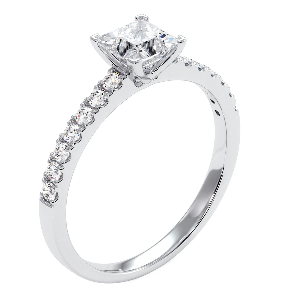 Katerina GIA Princess Diamond Engagement Ring Platinum 1.15ct G/SI1