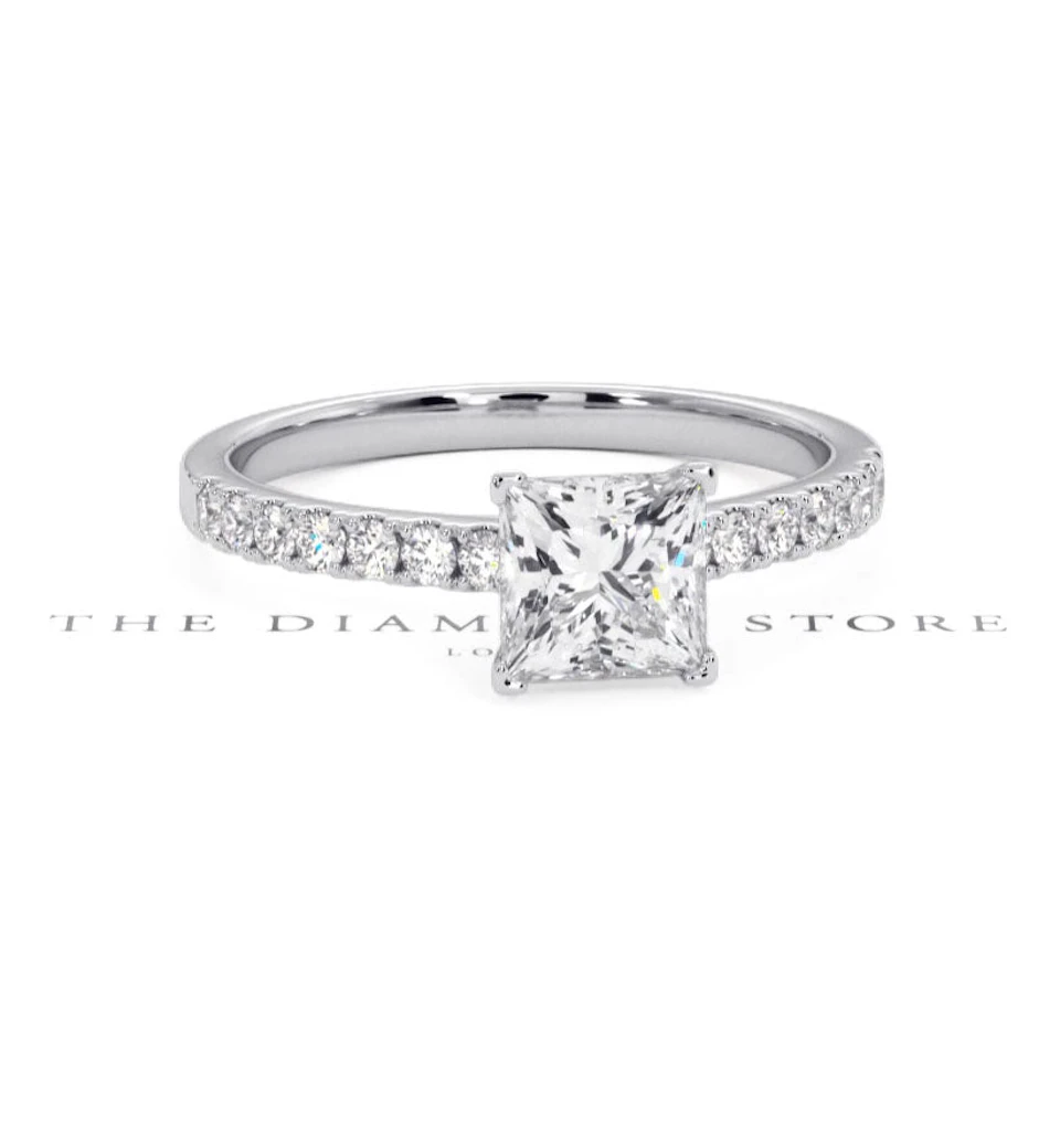 Katerina GIA Princess Diamond Engagement Ring Platinum 1.50ct G/SI2