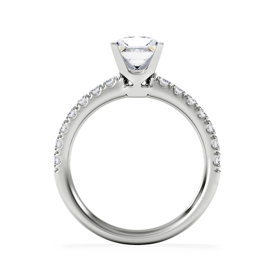 Katerina Lab Princess Diamond Engagement Ring 18KW Gold 1.55ct F/VS1