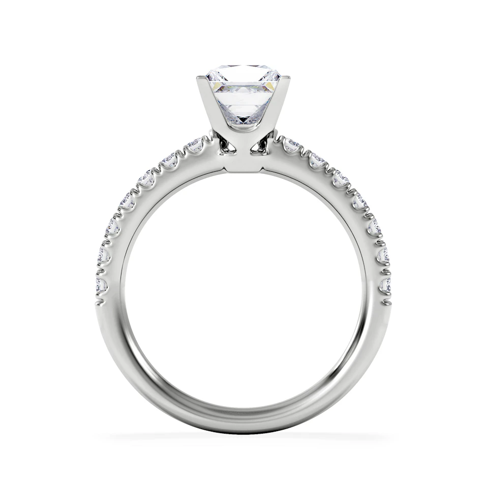 Katerina GIA Princess Diamond Engagement Ring 18KW Gold 1.55ct G/SI2