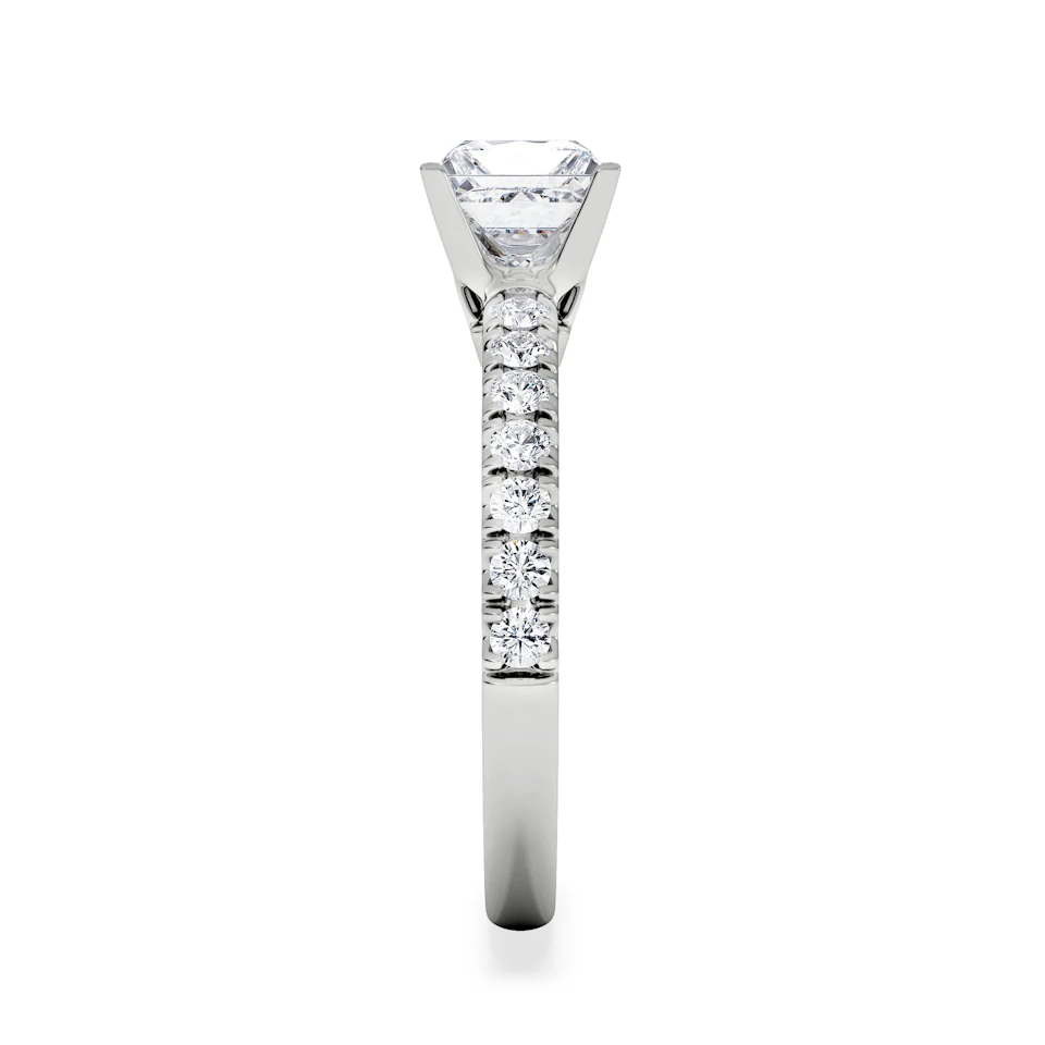 Katerina Lab Princess Diamond Engagement Ring 18KW Gold 1.55ct F/VS1