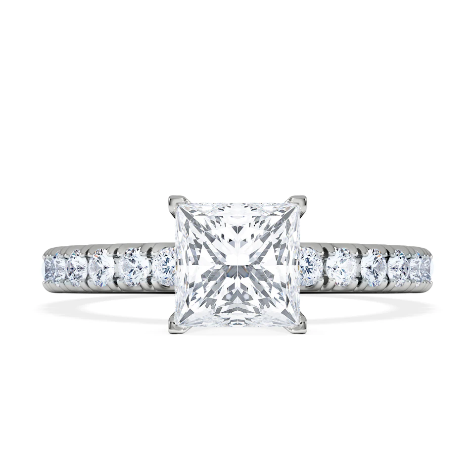 Katerina GIA Princess Diamond Engagement Ring Platinum 1.55ct G/SI2