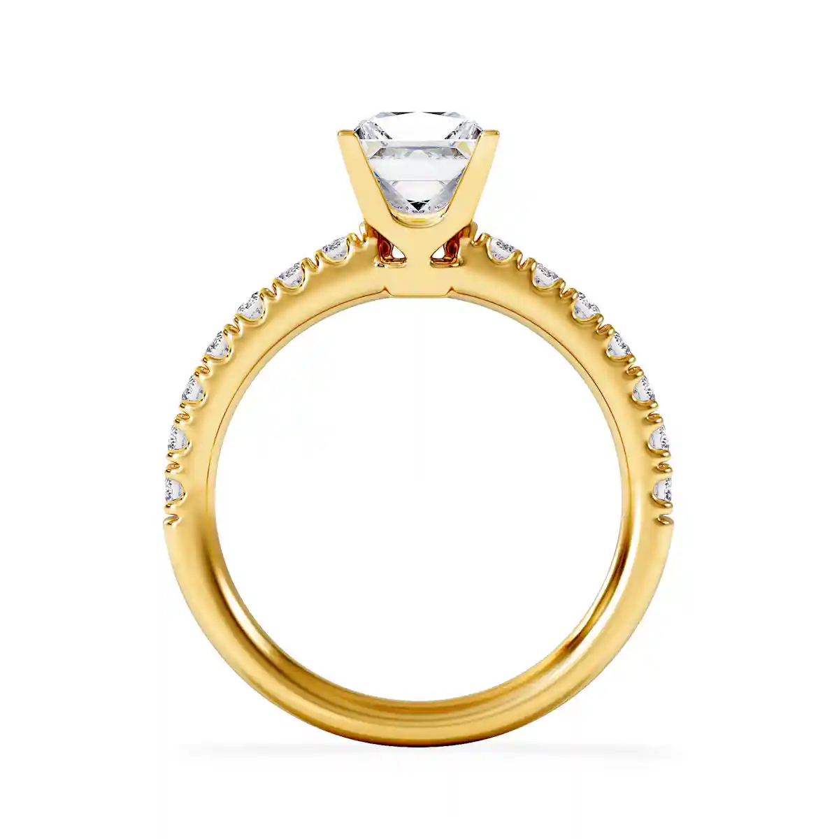 Katerina Lab Princess Diamond Engagement Ring 18K Gold 1.55ct F/VS1