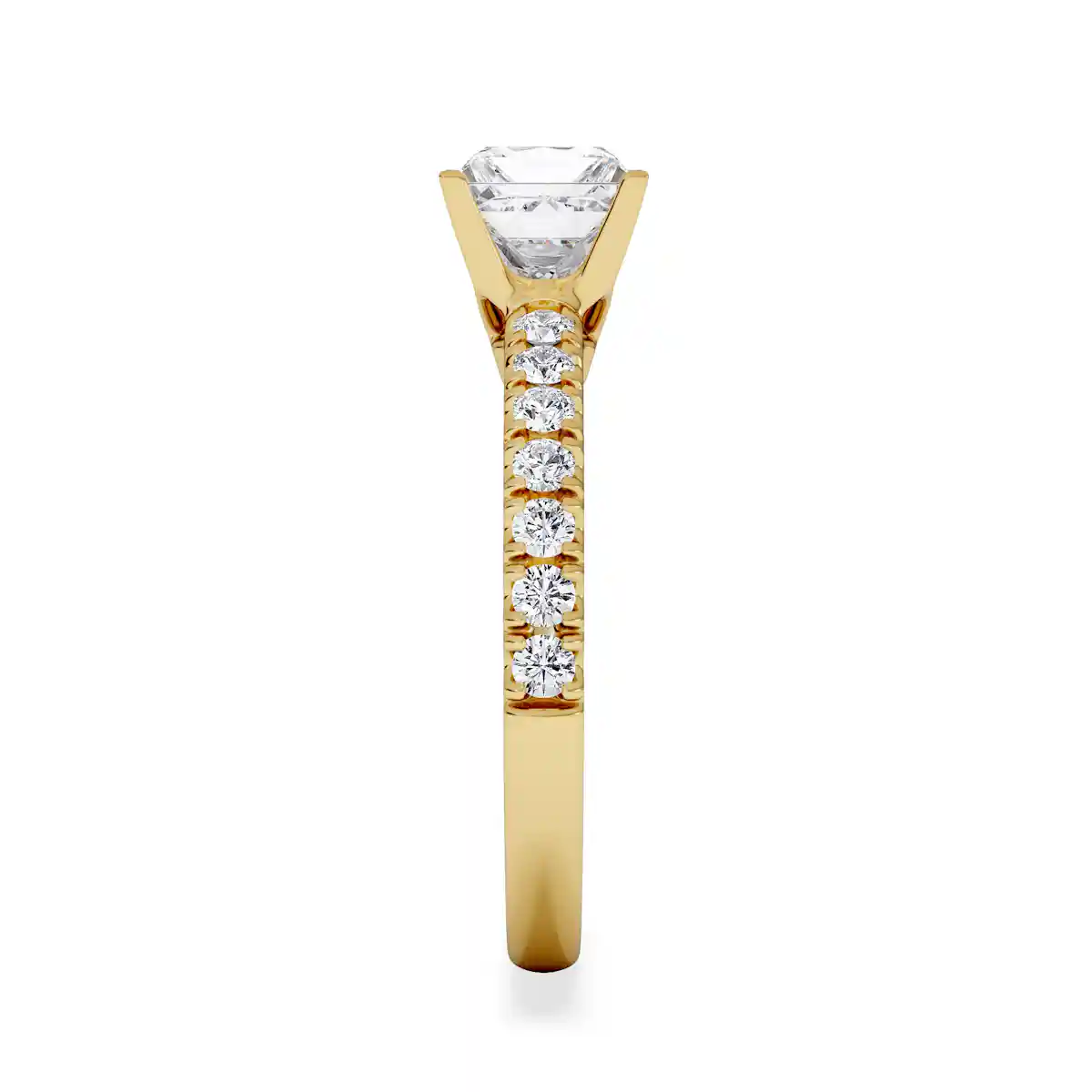 Katerina Lab Princess Diamond Engagement Ring 18K Gold 1.55ct F/VS1