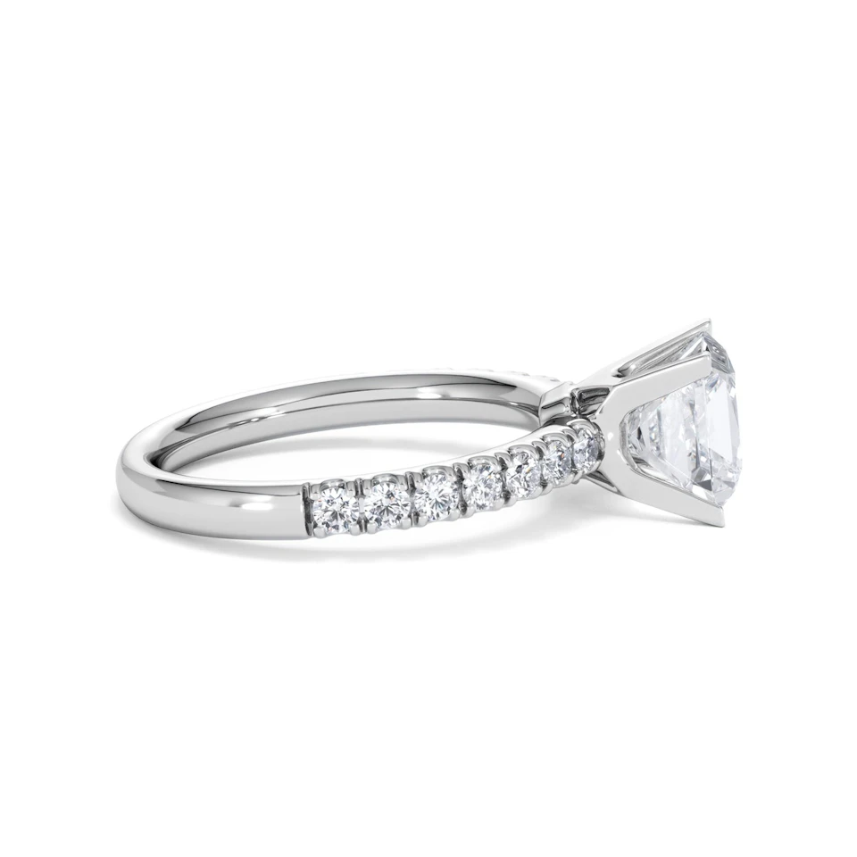2.10ct Katerina Lab Princess Diamond Engagement Ring 18KW Gold F/VS1