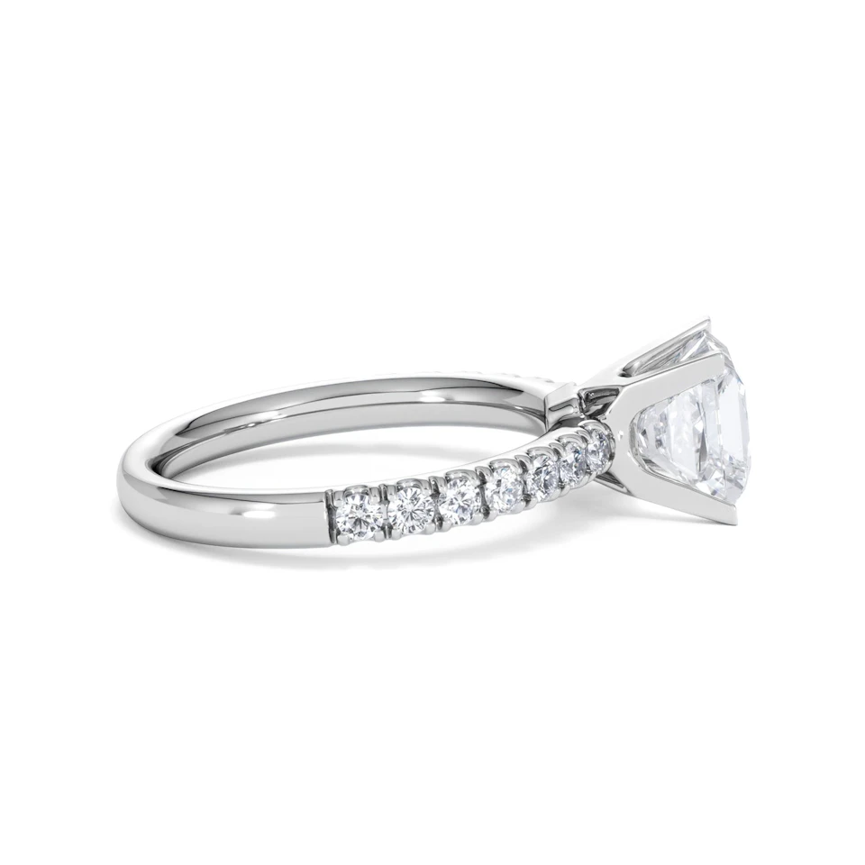 2.10ct Katerina Lab Princess Diamond Engagement Ring 18KW Gold F/VS1
