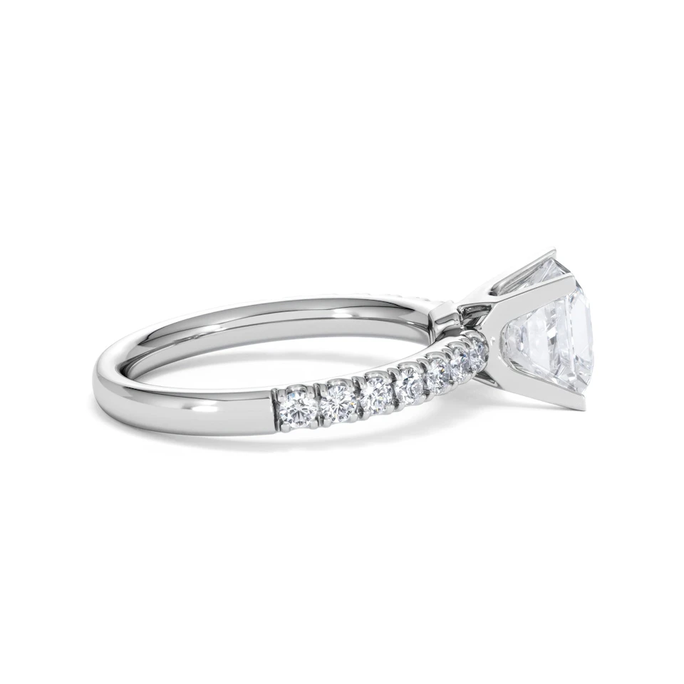 2.10ct Katerina Lab Princess Diamond Engagement Ring 18KW Gold F/VS1
