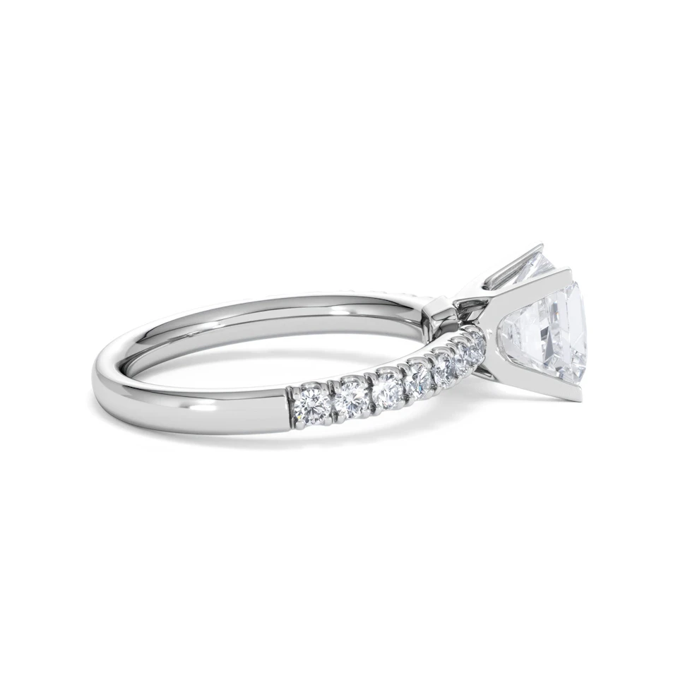 2.10ct Katerina Lab Princess Diamond Engagement Ring 18KW Gold F/VS1