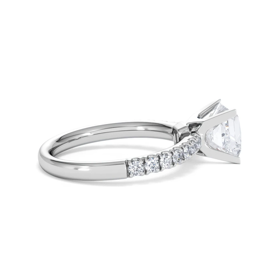 2.10ct Katerina Lab Princess Diamond Engagement Ring 18KW Gold F/VS1