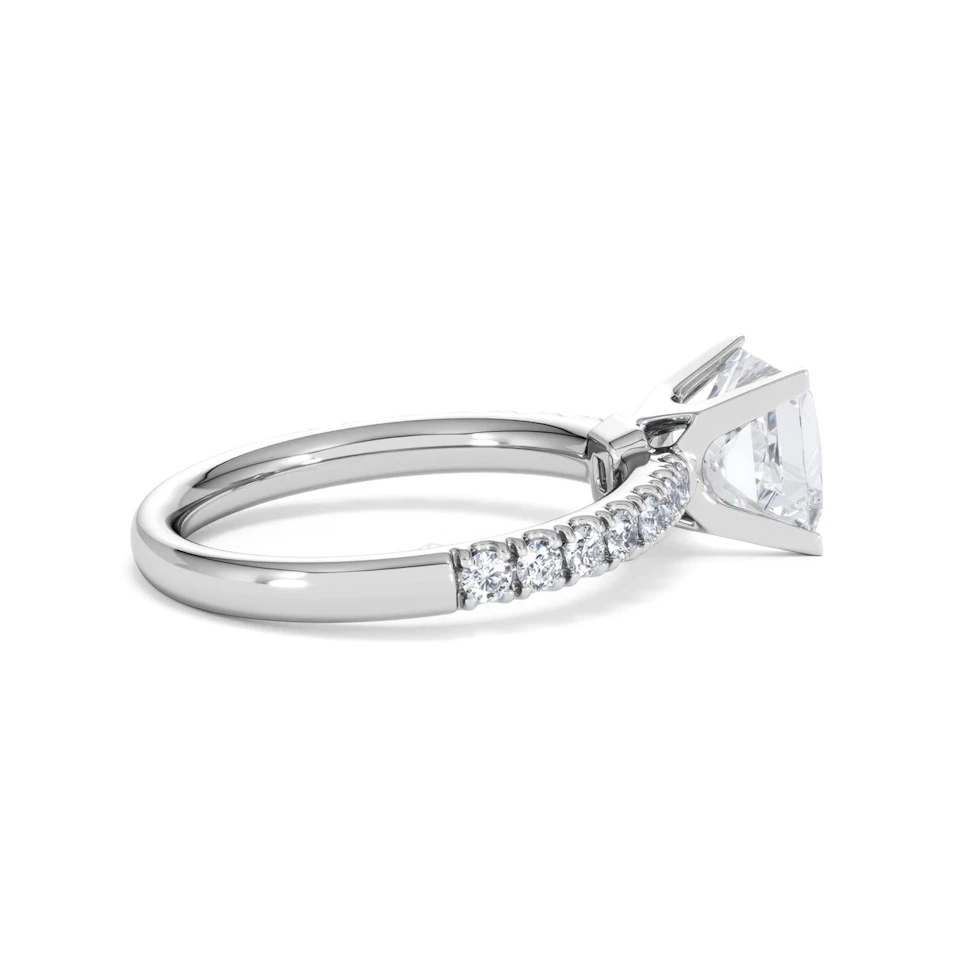 2.10ct Katerina Lab Princess Diamond Engagement Ring 18KW Gold F/VS1