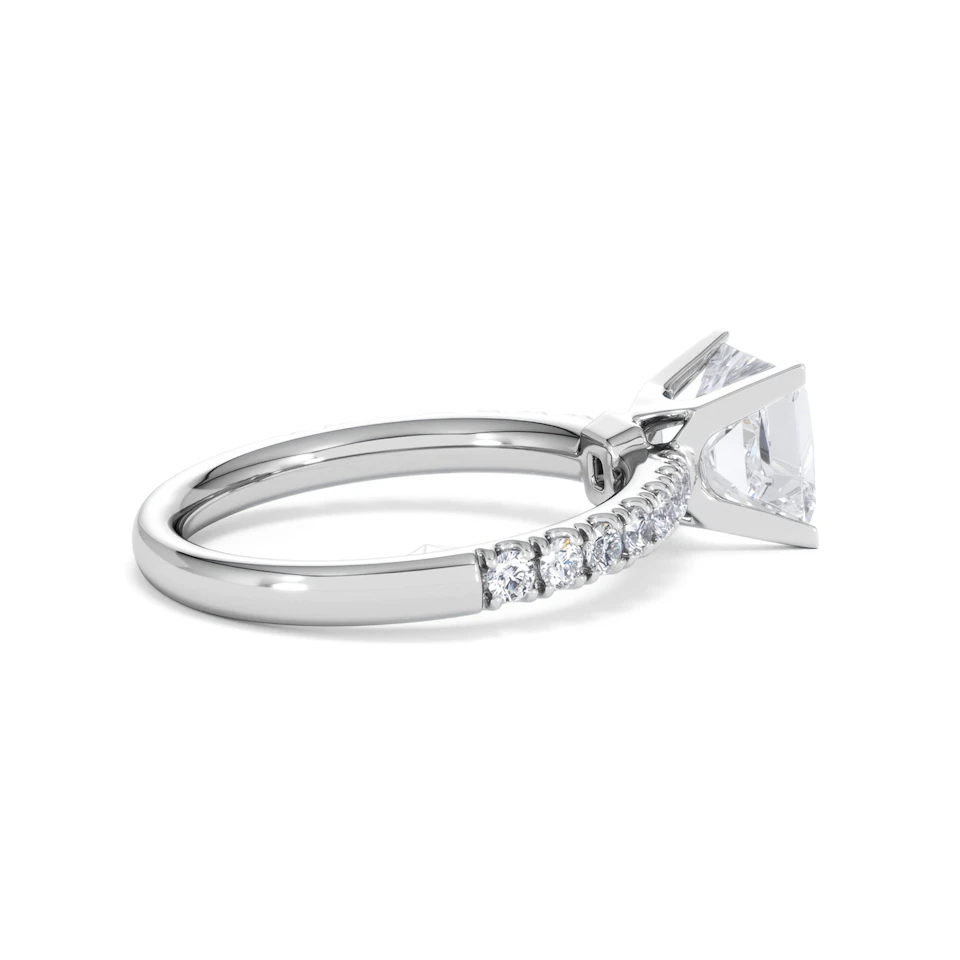 2.10ct Katerina Lab Princess Diamond Engagement Ring 18KW Gold F/VS1