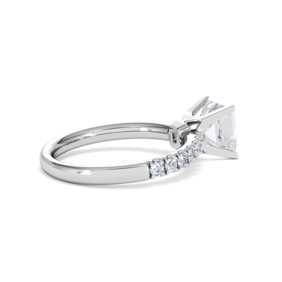 2.10ct Katerina Lab Princess Diamond Engagement Ring 18KW Gold F/VS1